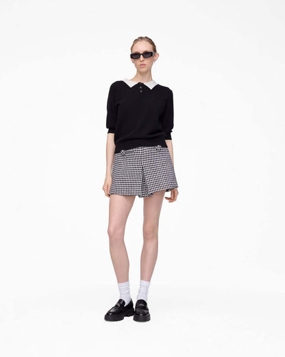 Gingham Tweed Mini Skirt Black Multi Marc Jacobs