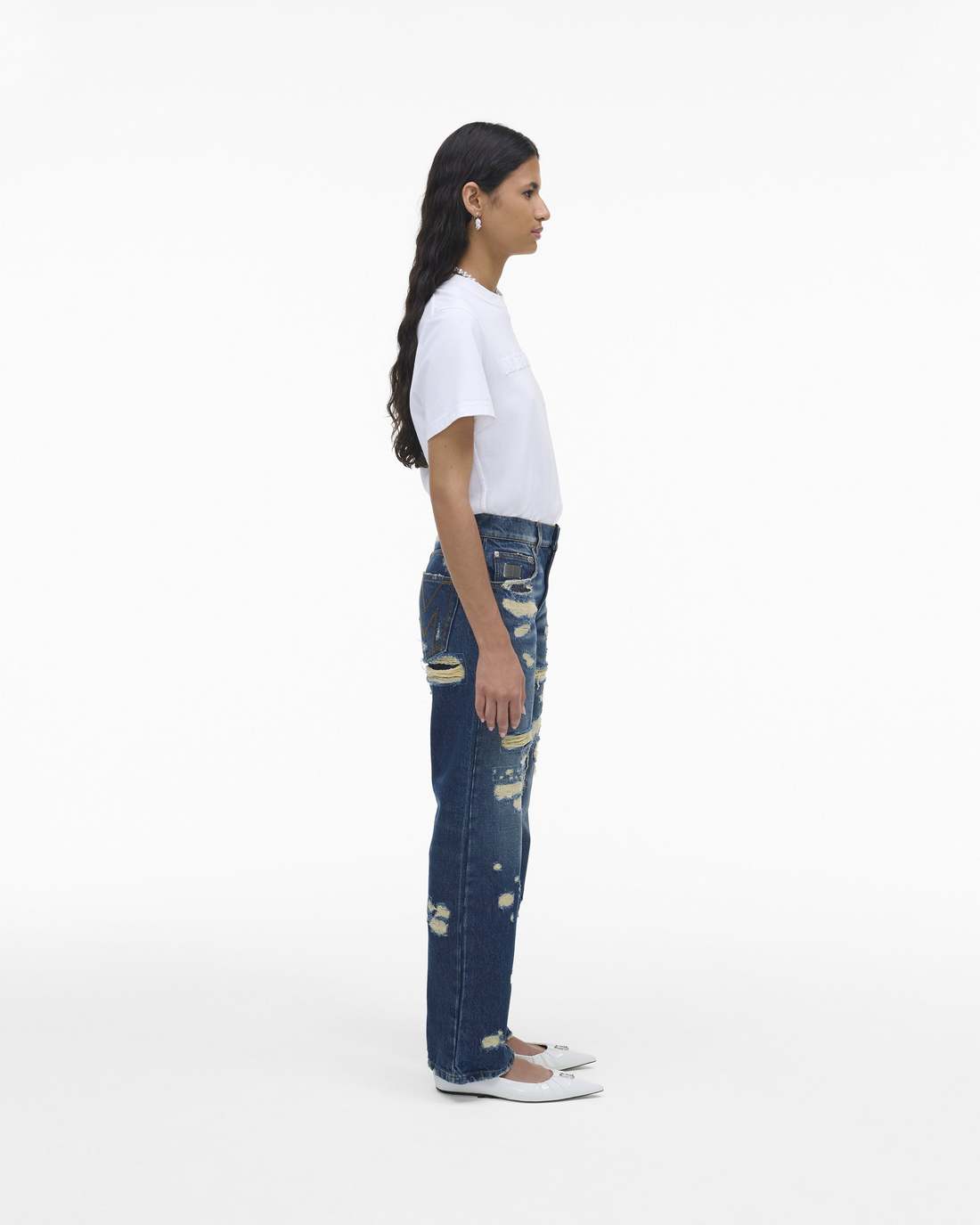 The Rip And Repair Straight Jean Punk Indigo Marc Jacobs