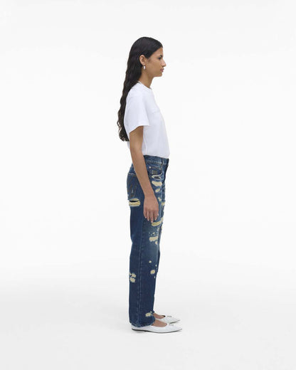 The Rip And Repair Straight Jean Punk Indigo Marc Jacobs