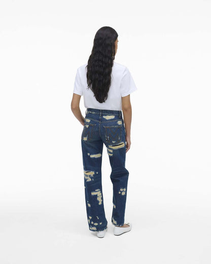 The Rip And Repair Straight Jean Punk Indigo Marc Jacobs