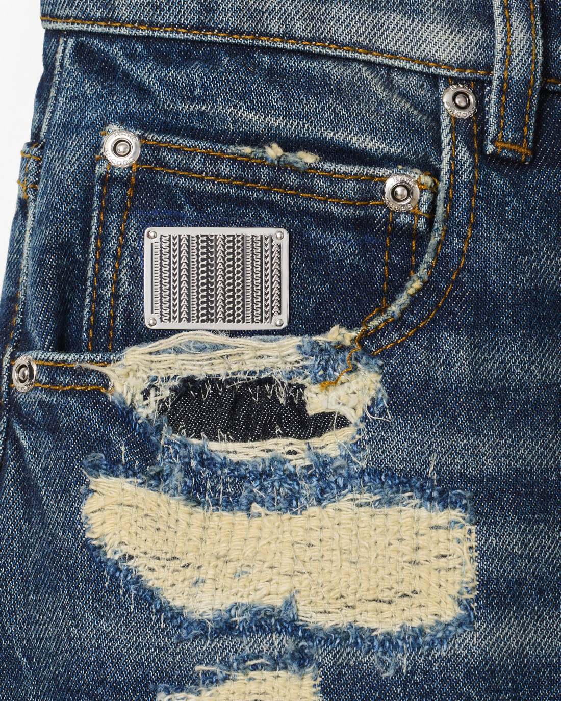 The Rip And Repair Straight Jean Punk Indigo Marc Jacobs