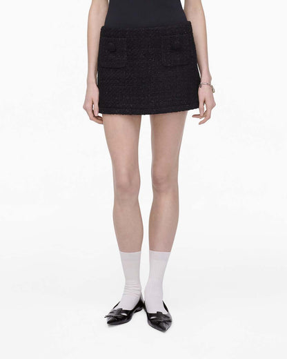 Tweed Mini Skirt Black Marc Jacobs