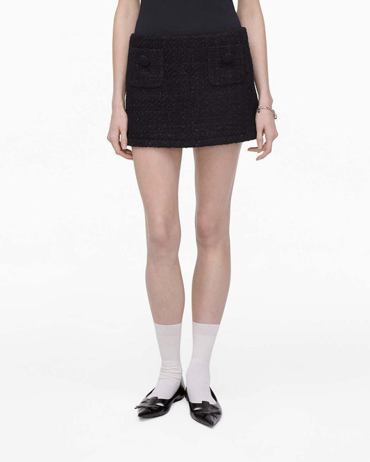 Tweed Mini Skirt Black Marc Jacobs