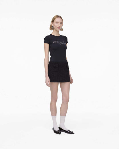 Tweed Mini Skirt Black Marc Jacobs