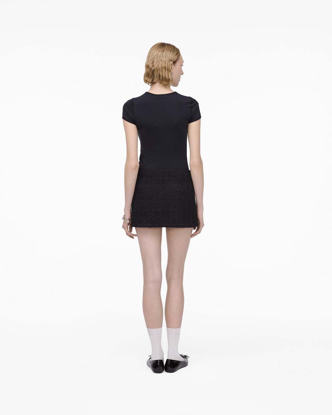 Tweed Mini Skirt Black Marc Jacobs