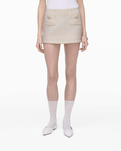 Tweed Mini Skirt Ivory Marc Jacobs