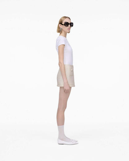 Tweed Mini Skirt Ivory Marc Jacobs
