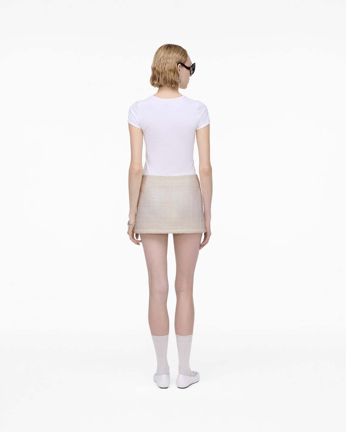 Tweed Mini Skirt Ivory Marc Jacobs