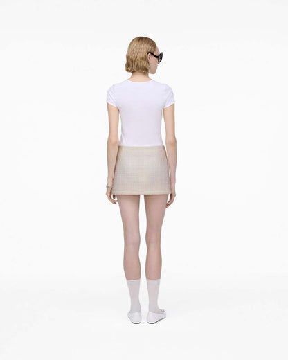 Tweed Mini Skirt Ivory Marc Jacobs