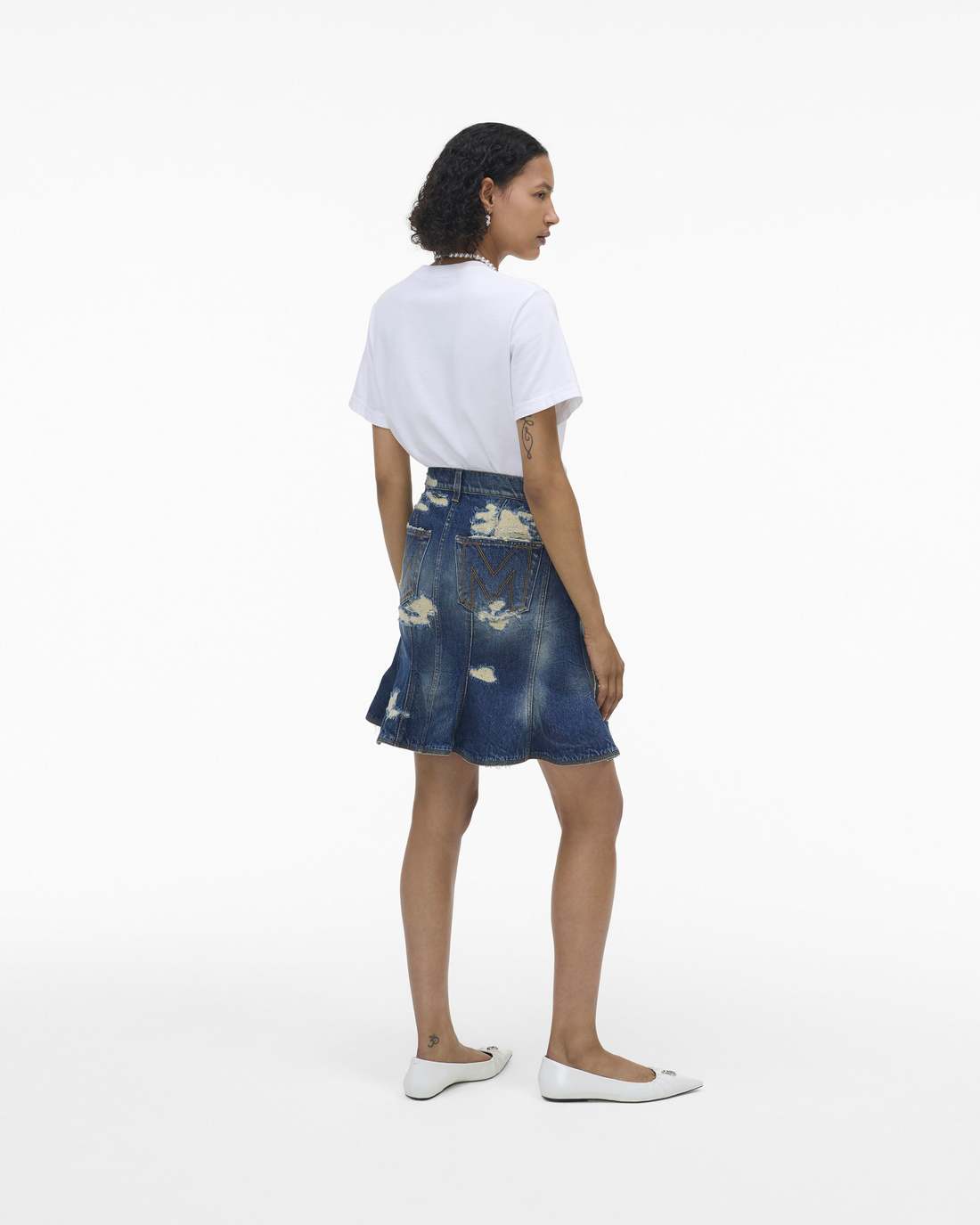 The Rip And Repair Fluted Mini Skirt Punk Indigo Marc Jacobs