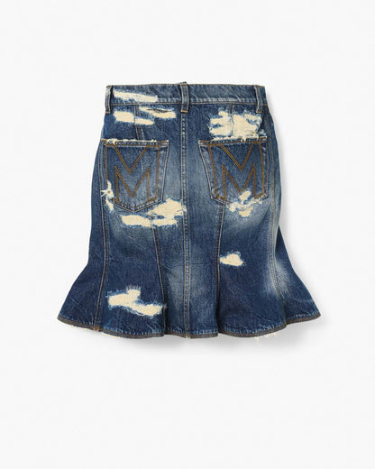 The Rip And Repair Fluted Mini Skirt Punk Indigo Marc Jacobs
