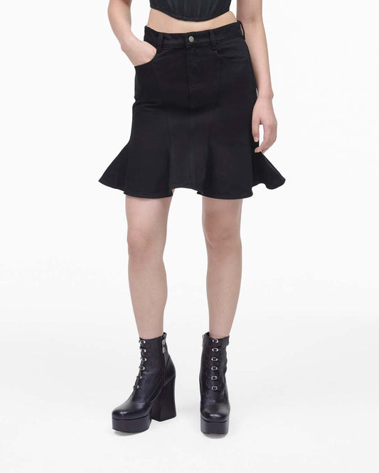 The Fluted Mini Skirt Black Marc Jacobs