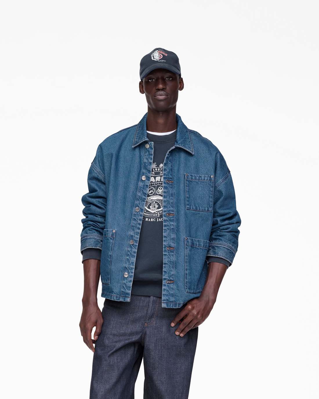 The A.P.C. X Marc Jacobs Denim Unisex Jacket Washed Indigo Marc Jacobs