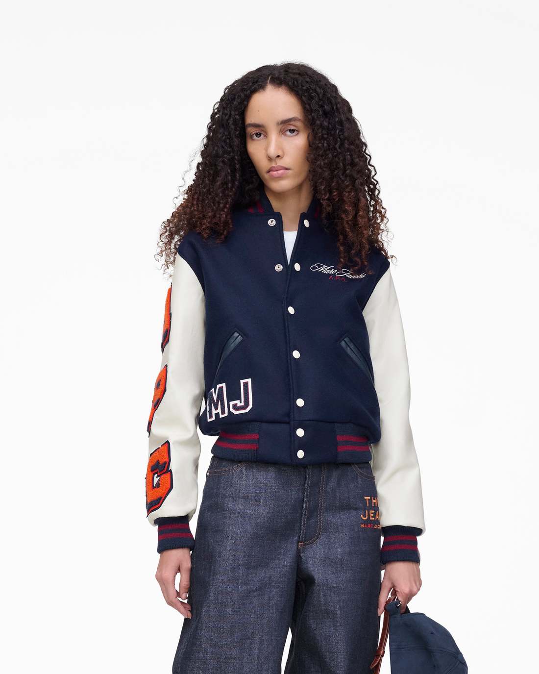 The A.P.C. X Marc Jacobs  Varsity Jacket Dark Navy/White Marc Jacobs