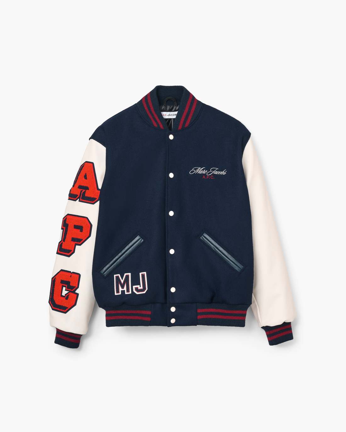 The A.P.C. X Marc Jacobs  Varsity Jacket Dark Navy/White Marc Jacobs