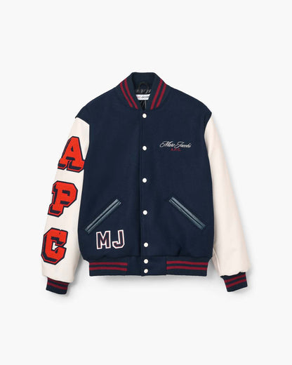 The A.P.C. X Marc Jacobs  Varsity Jacket Dark Navy/White Marc Jacobs