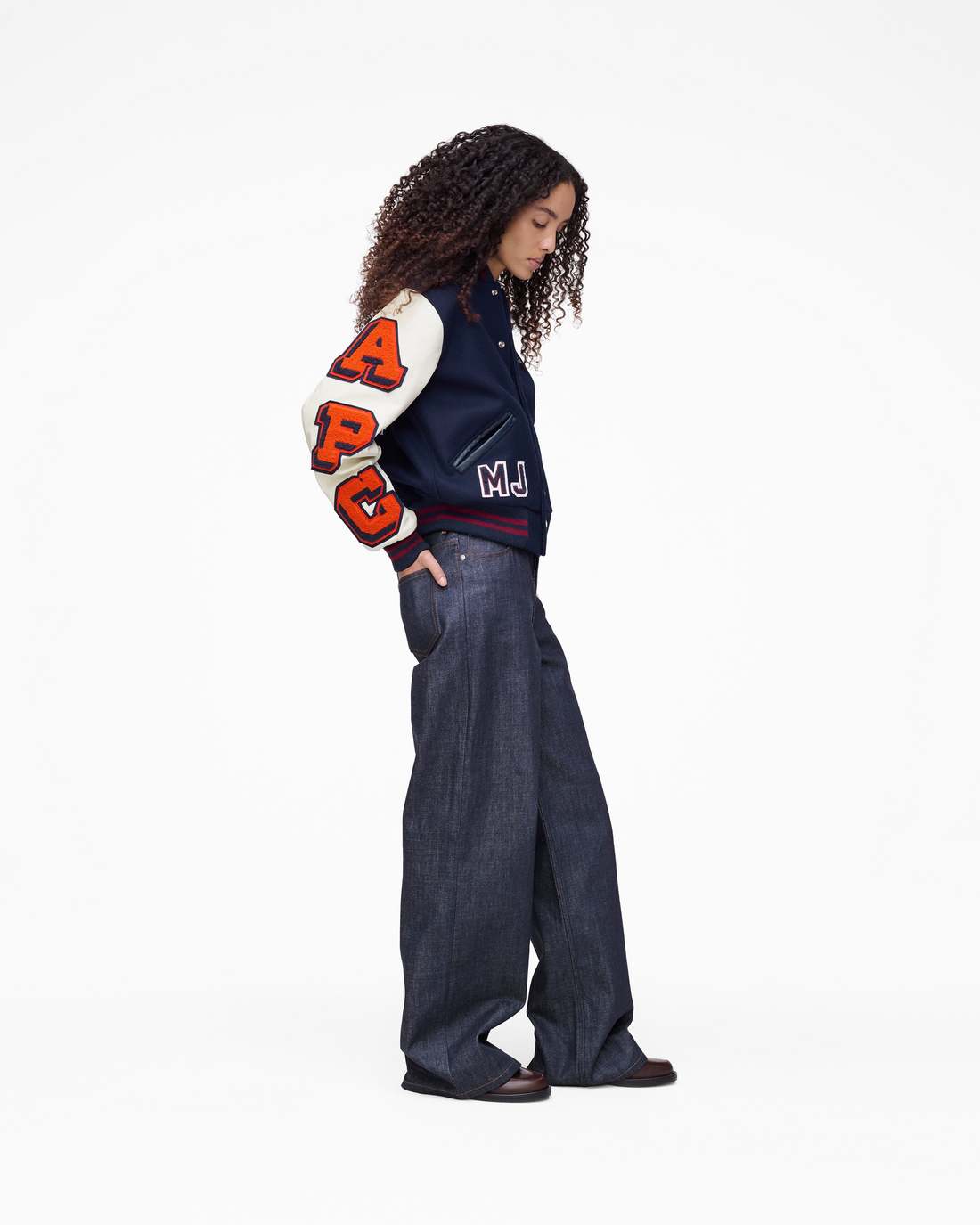 The A.P.C. X Marc Jacobs  Varsity Jacket Dark Navy/White Marc Jacobs
