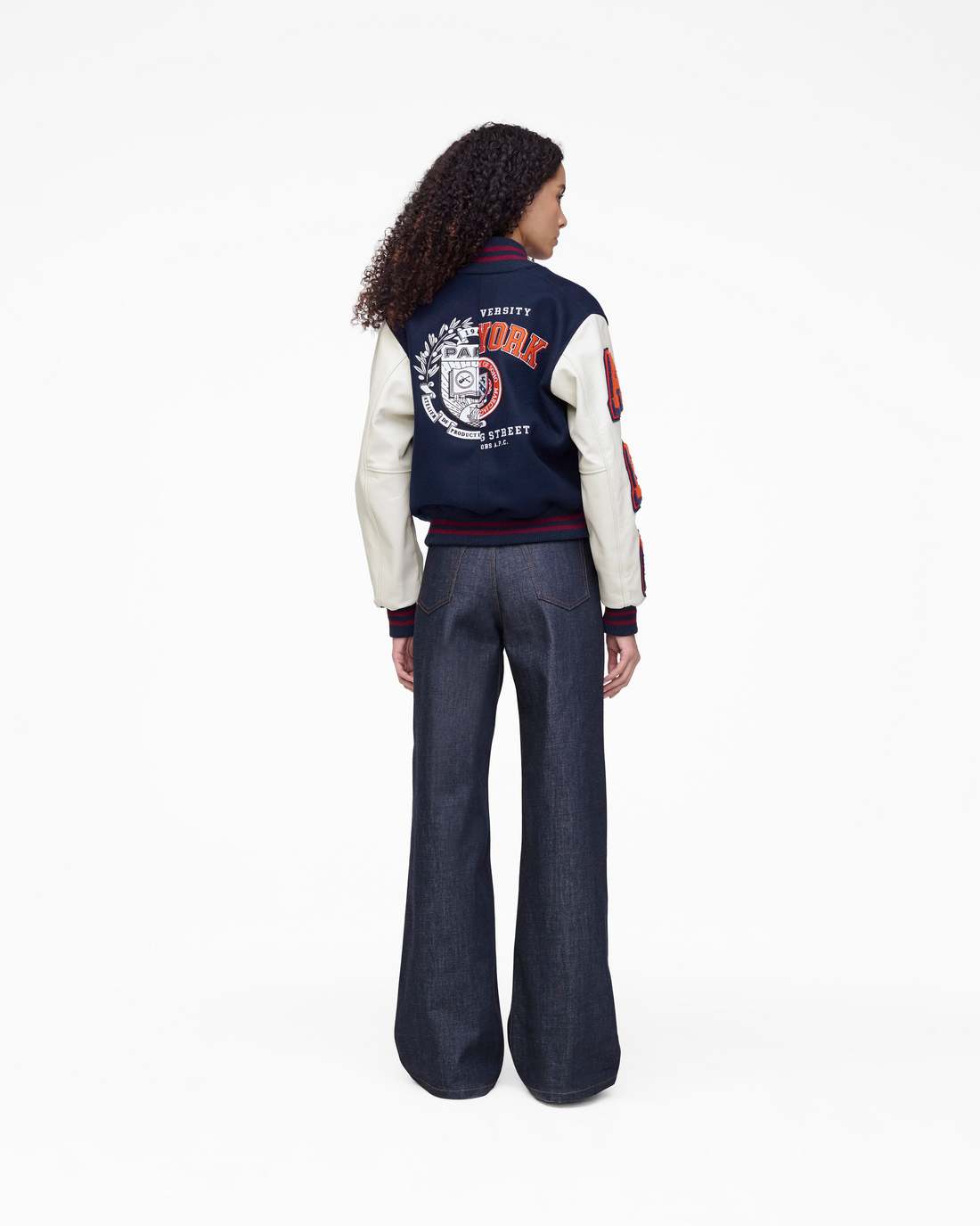 The A.P.C. X Marc Jacobs  Varsity Jacket Dark Navy/White Marc Jacobs