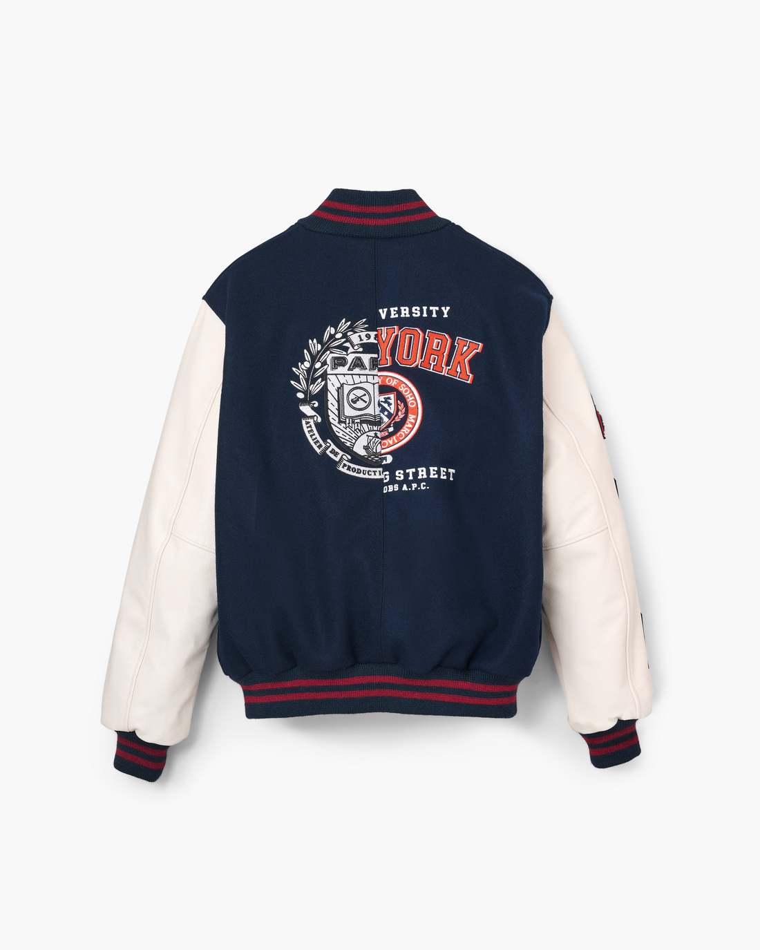 The A.P.C. X Marc Jacobs  Varsity Jacket Dark Navy/White Marc Jacobs