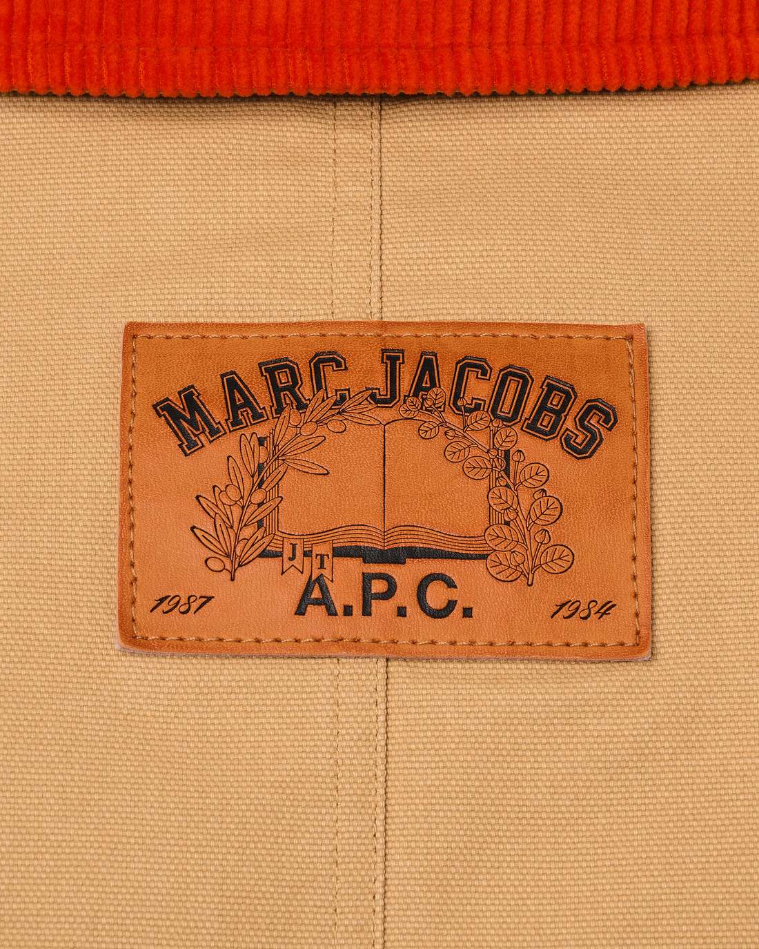 The A.P.C. X Marc Jacobs Stoned Canvas Unisex Jacket Camel Marc Jacobs