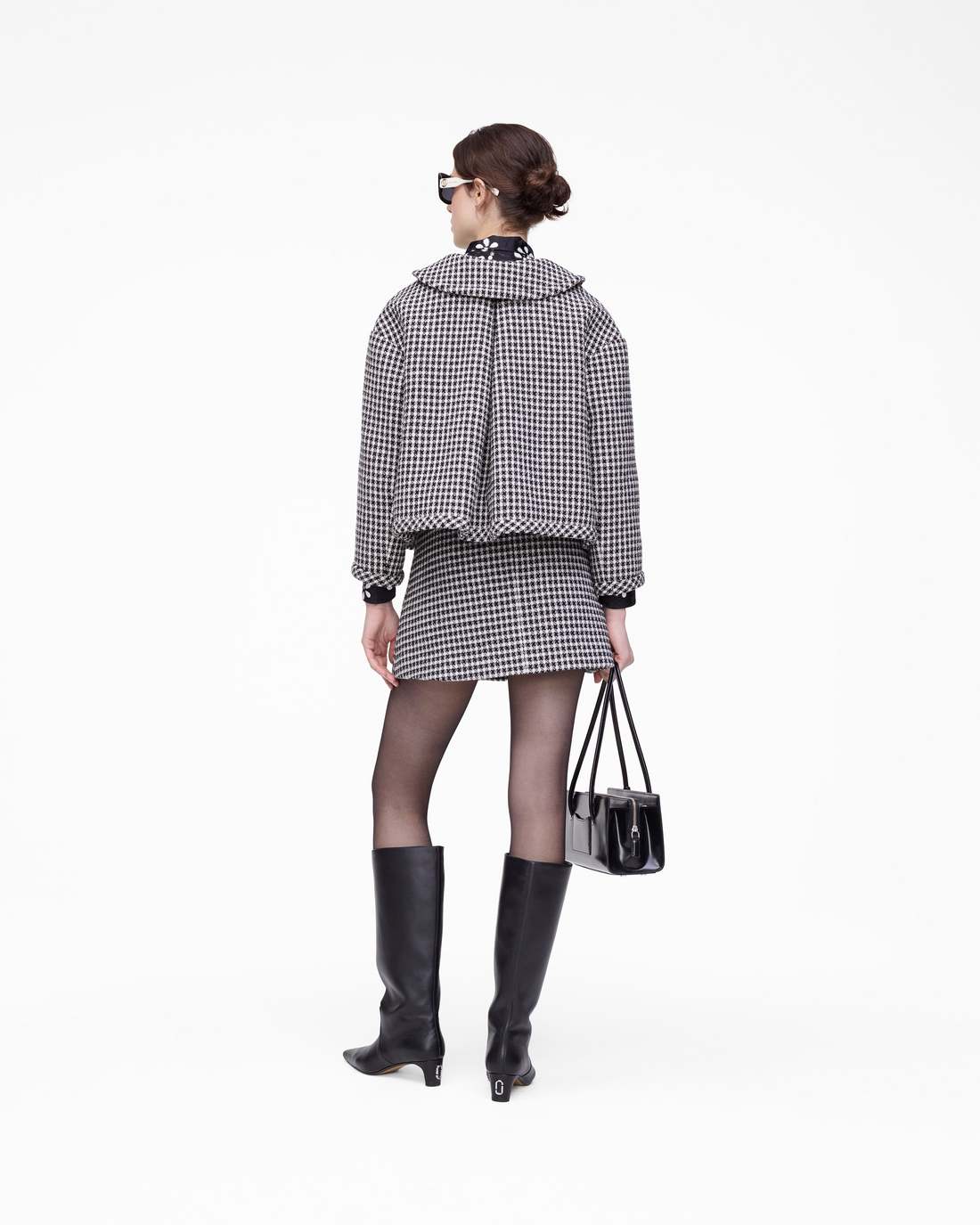 Gingham Tweed Jacket Black Multi Marc Jacobs
