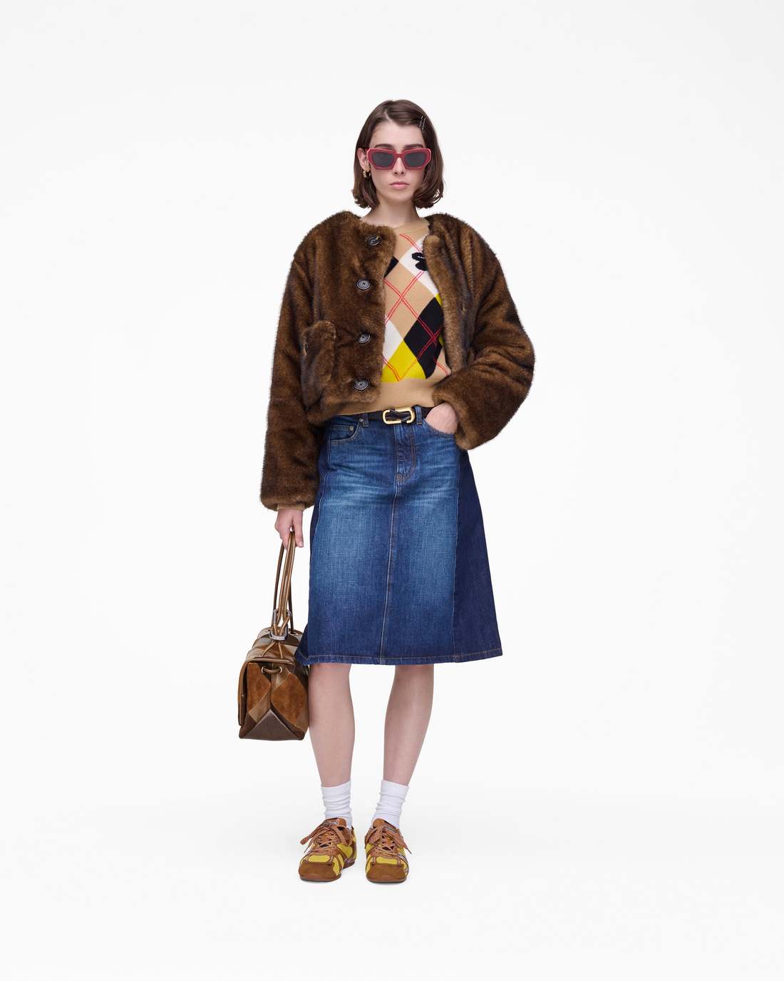 Teddy Cropped Jacket Ebony Marc Jacobs