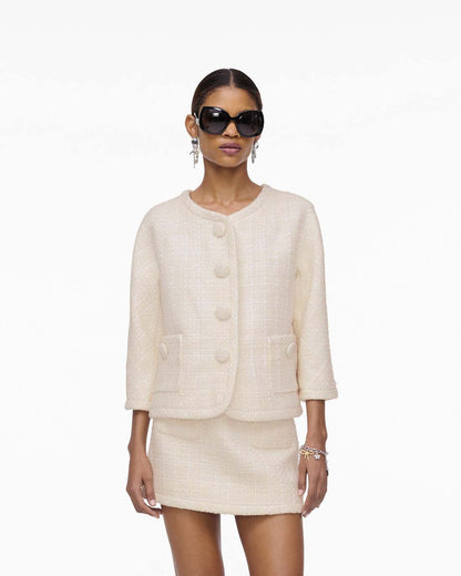 Tweed Backwards Lady Jacket Ivory Marc Jacobs