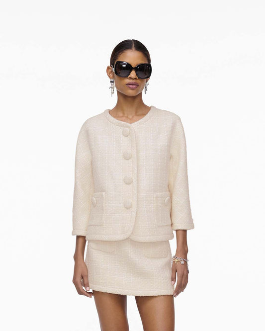 Tweed Backwards Lady Jacket Ivory Marc Jacobs