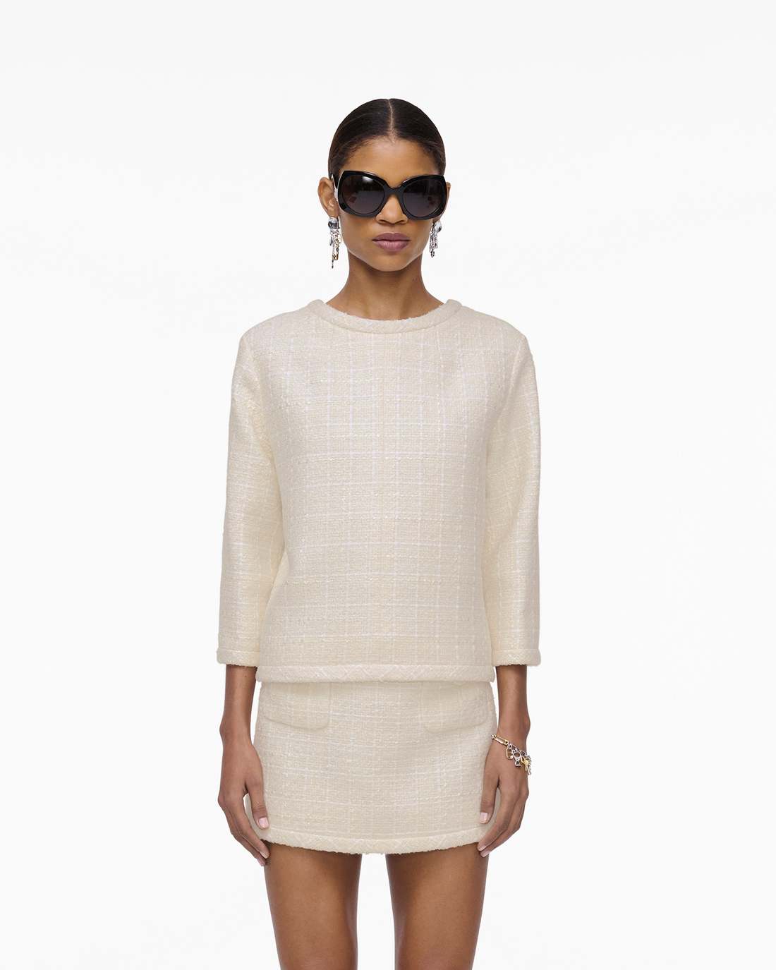 Tweed Backwards Lady Jacket Ivory Marc Jacobs