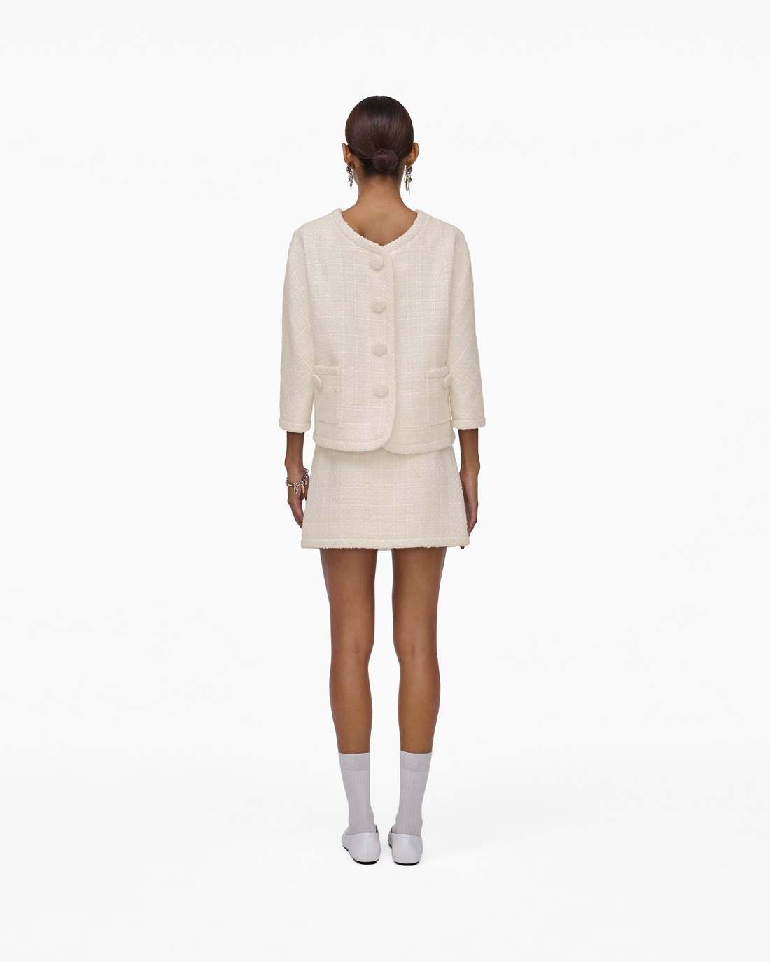 Tweed Backwards Lady Jacket Ivory Marc Jacobs