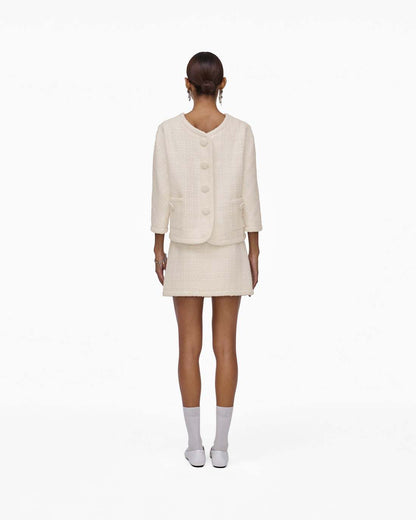 Tweed Backwards Lady Jacket Ivory Marc Jacobs