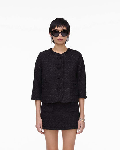 Tweed Backwards Lady Jacket Black Marc Jacobs