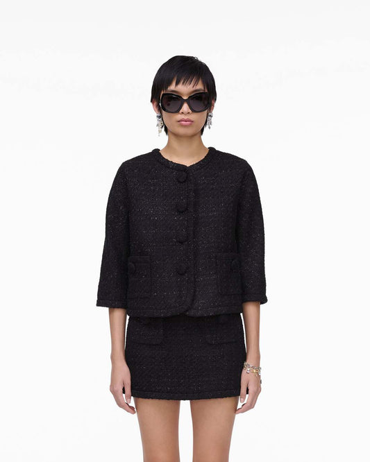 Tweed Backwards Lady Jacket Black Marc Jacobs