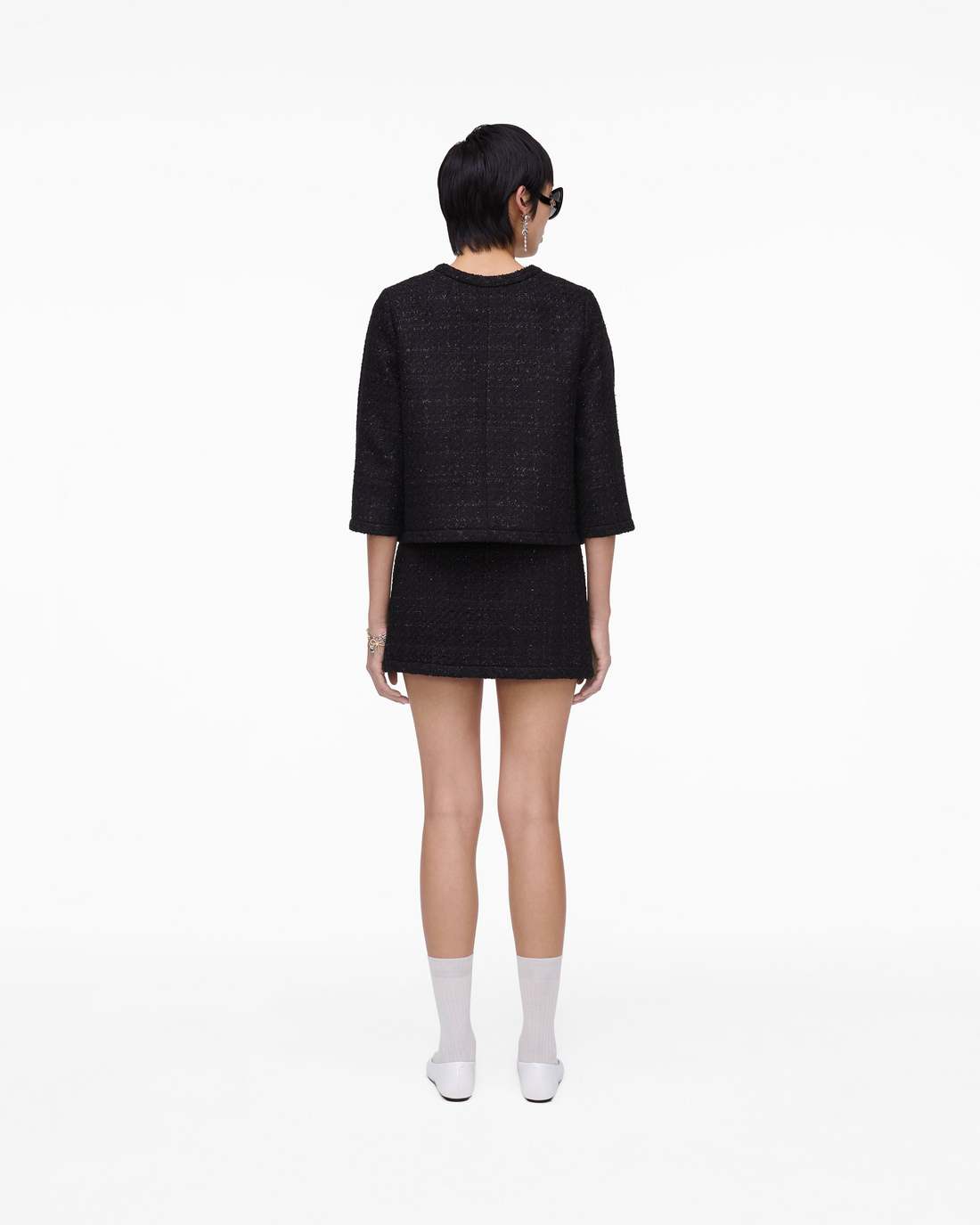Tweed Backwards Lady Jacket Black Marc Jacobs