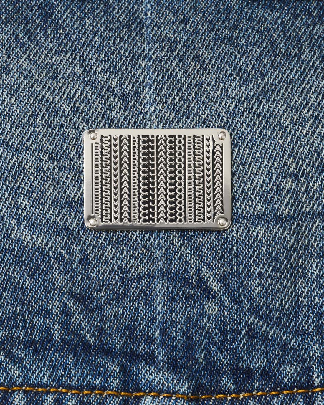 The Rip And Repair Fluted Denim Jacket Punk Indigo Marc Jacobs