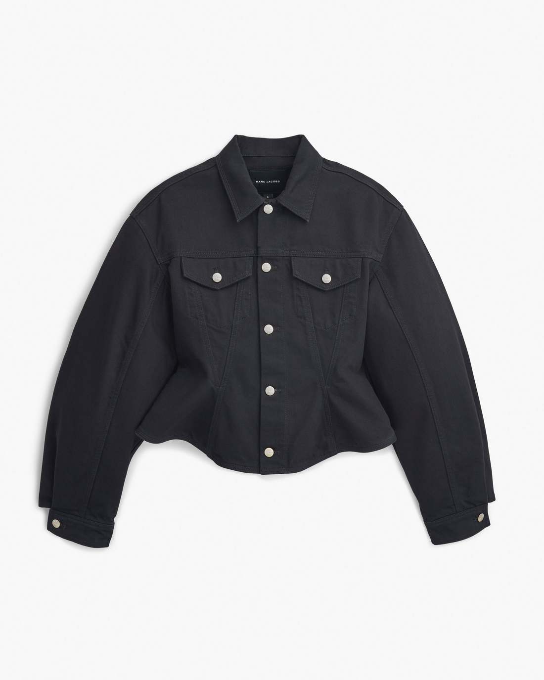 The Fluted Denim Jacket Black Marc Jacobs