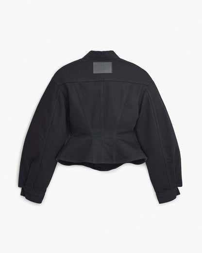 The Fluted Denim Jacket Black Marc Jacobs