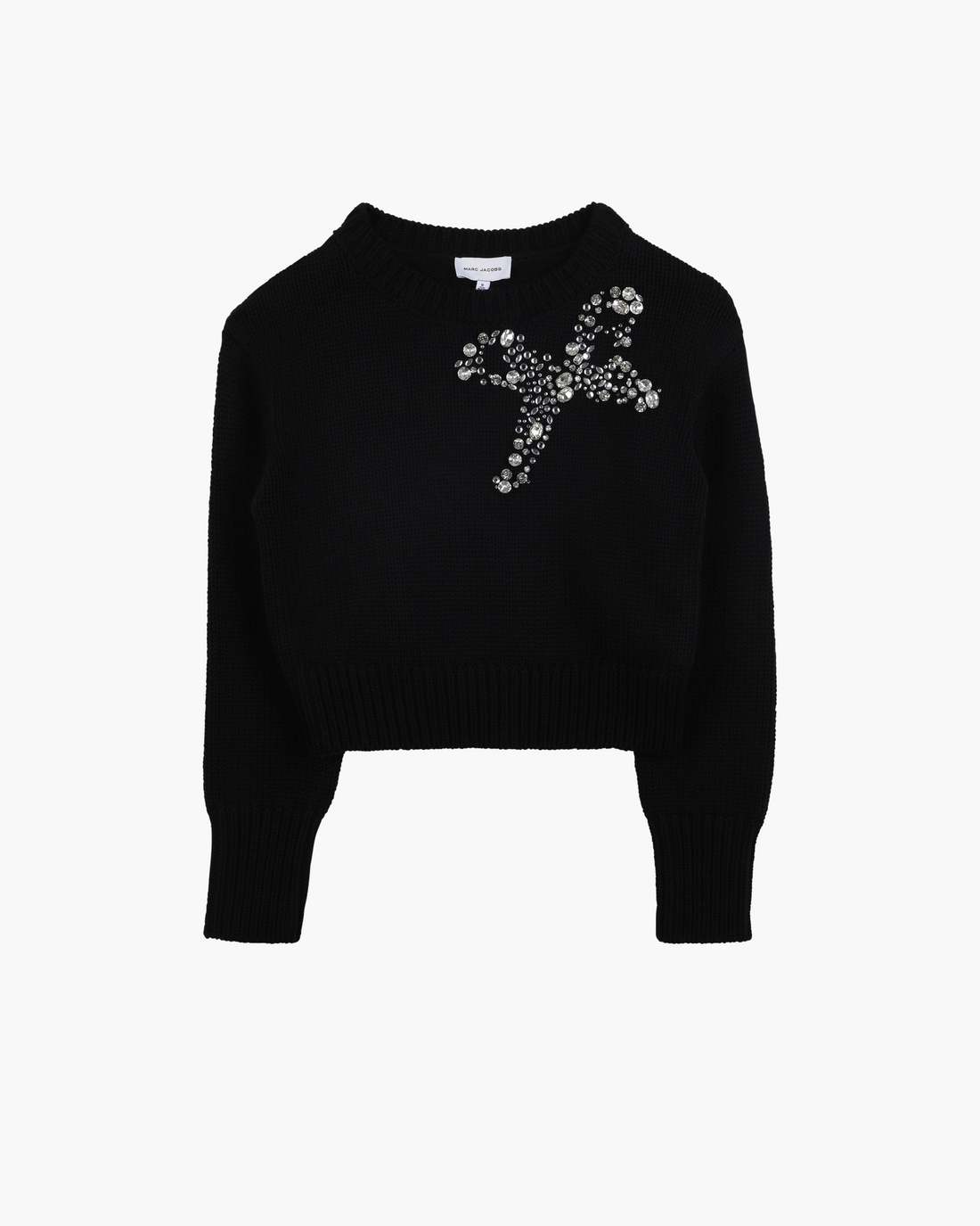 The Gem Bow Sweater Black Marc Jacobs