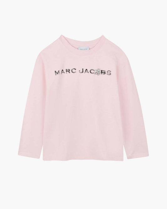 The Gem Daisy Logo Tee Pink Marc Jacobs