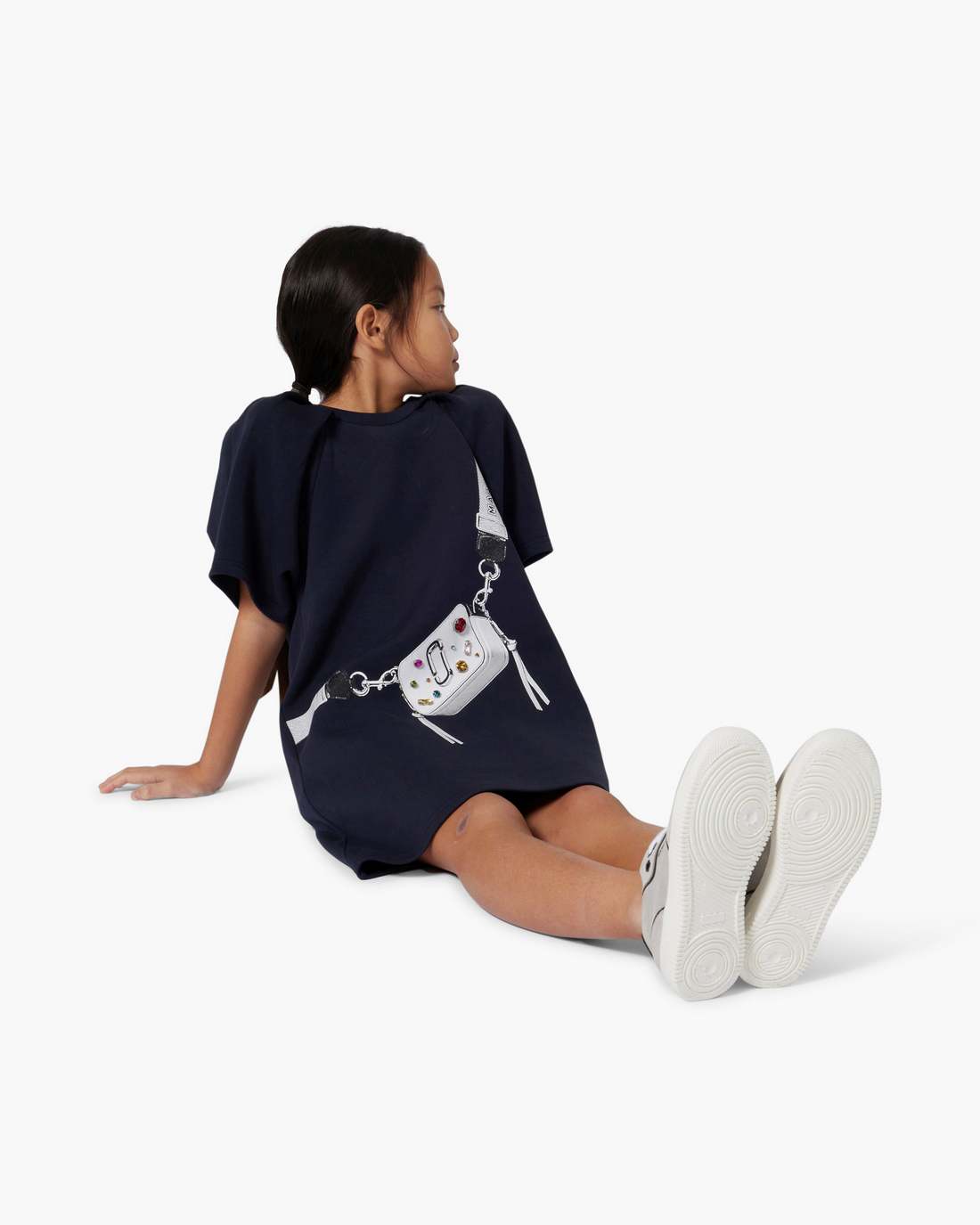 The Trompe Loeil Snapshot Dress Navy Marc Jacobs
