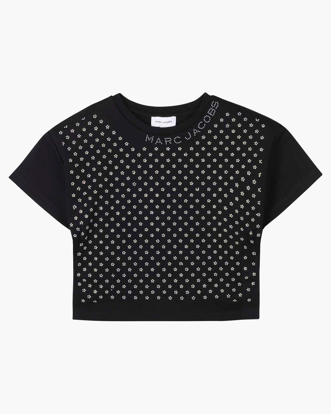 The Crystal Daisy Cropped Shirt Black Marc Jacobs