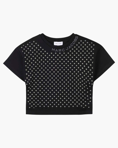 The Crystal Daisy Cropped Shirt Black Marc Jacobs
