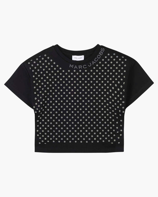 The Crystal Daisy Cropped Shirt Black Marc Jacobs