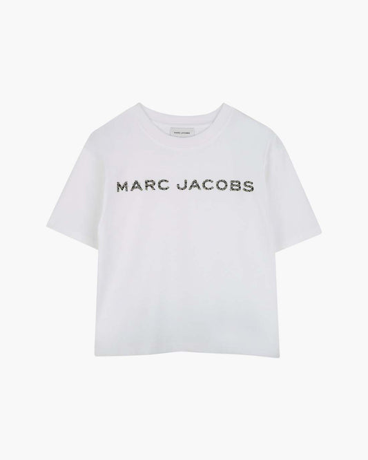 The Crystal Daisy Logo Tee White Marc Jacobs