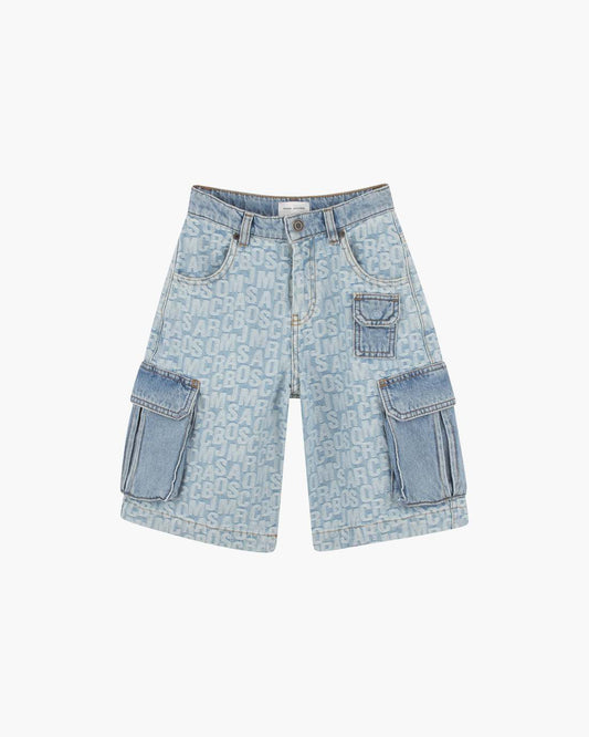 The Jumbled Logo Bermuda Short Blue Marc Jacobs