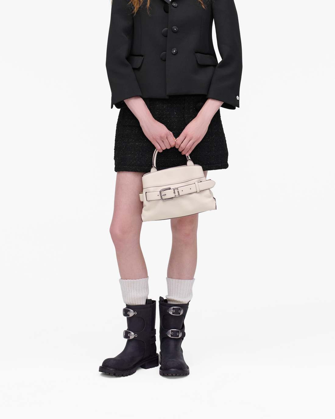 The Dakota Small Satchel Cloud White Marc Jacobs